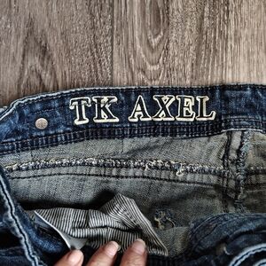 TK AXEL Men's Straight Leg Stretch Dark Blue Jeans 30X30
